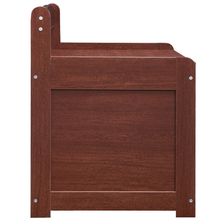 Kids Toy Storage Bench Wooden Toy Box Chest 32.68 x 17.91 x 24.02" Cherry