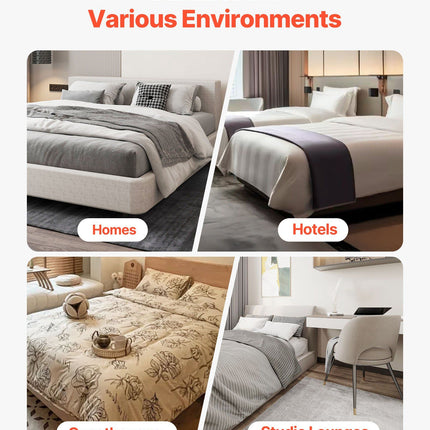 Box Spring, Queen Size Bed Frame with Washable Fabric Cloth, Heavy Duty Metal Frame for Queen Bed, 102 mm Mattress Foundation, 1587.57 kg Max Weight Capacity, Easy Assembly, 2010 x 1510 x 102 mm