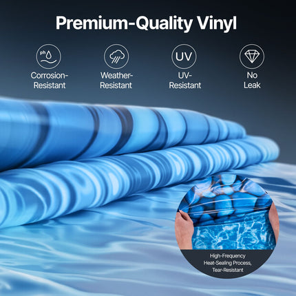 Oval Pool Liner 15x30ft Unibead Style Pool Liner 52in Wall Height