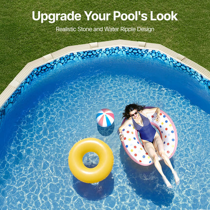 Oval Pool Liner 15x30ft Unibead Style Pool Liner 52in Wall Height