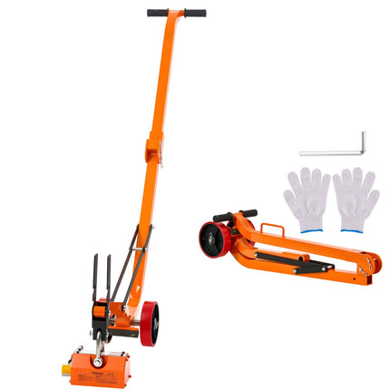 Magnetic Lid Lifter Dolly, 600 kg Pulling Capacity, Steel Dolly with Heavy Duty Magnet Lift and 2 Wheels, Adjustable Handle, N42 Neodymium, Foldable and Portable, for Lifting Manhole Covers