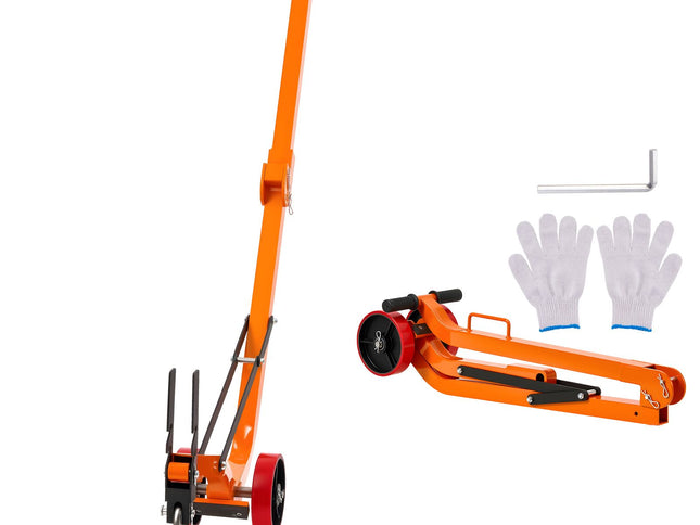 Magnetic Lid Lifter Dolly, 600 kg Pulling Capacity, Steel Dolly with Heavy Duty Magnet Lift and 2 Wheels, Adjustable Handle, N42 Neodymium, Foldable and Portable, for Lifting Manhole Covers