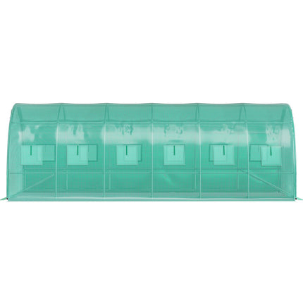 Walk-in Tunnel Greenhouse Galvanized Frame Waterproof Cover 20x10x7 ft