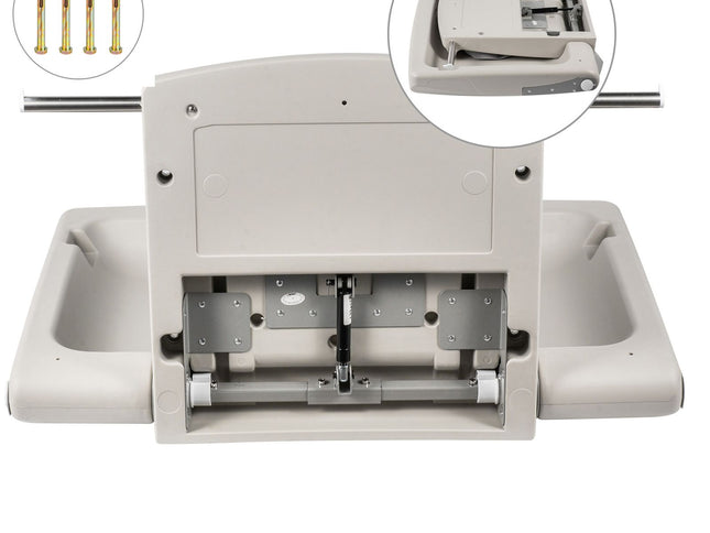 Horizontal Baby Changing Table Wall-mounted Baby Diaper Changing Station Vertical Fold Down Baby Changing Table