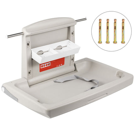 Horizontal Baby Changing Table Wall-mounted Baby Diaper Changing Station Vertical Fold Down Baby Changing Table