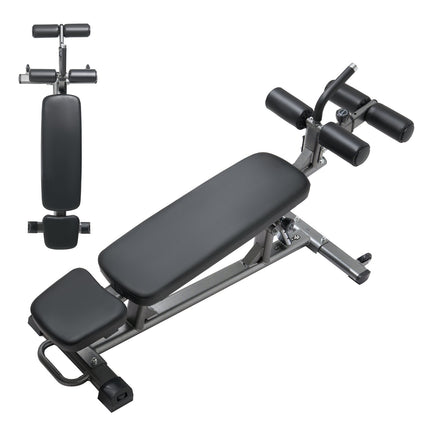 Sit Up Bench, Decline Ab Bench with Reverse Crunch Handle, with 4 Adjustable Height Settings, Heavy Duty Steel, 454 kg Capacity, for Home Gym Workouts, Strength Training, Full Body Muscles