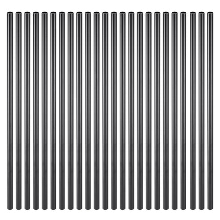 VEVOR Staircase Balusters 101 Pack, 660 mm Aluminum Stair Balusters, 19 mm Water-Proof Round Metal Spindle Railing, Hollow Deck Railing with Rail Caps & Screws for Stairs, Porch, Patio, Matte Black