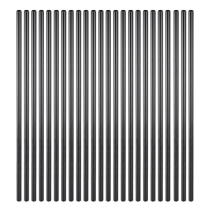 Staircase Balusters 101 Pack, 32 In Aluminum Stair Balusters, 3/4 In Water-Proof Round Metal Spindle Railing, Hollow Deck Railing with Rail Caps & Screws for Stairs, Porch, Patio, Fence, Black