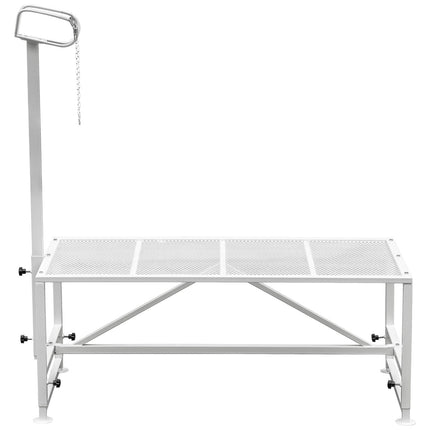 Livestock Stand 51x23 inches, Trimming Stand with Straight Head Piece, Goat Trimming Stand Metal Frame Sheep Shearing Stand Livestock Trimming Stands