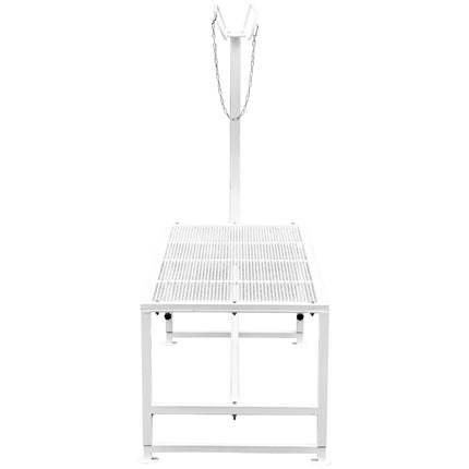 Livestock Stand 51x23 inches, Trimming Stand with Straight Head Piece, Goat Trimming Stand Metal Frame Sheep Shearing Stand Livestock Trimming Stands