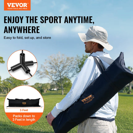 VEVOR 20ft Badminton Net Set Outdoor Portable Volleyball Pickleball Tennis Net