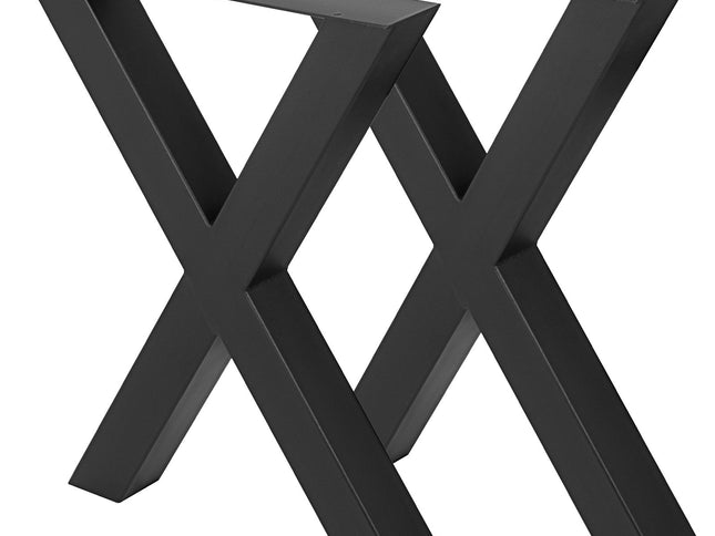 Metal Table Legs 28.4 x 29.9 Inch Black Table Legs Premium steel table legs with X-frame style Steel Bench Legs Country Style Table Legs Furniture Leg Perfect for Coffee Store Home Office Bar