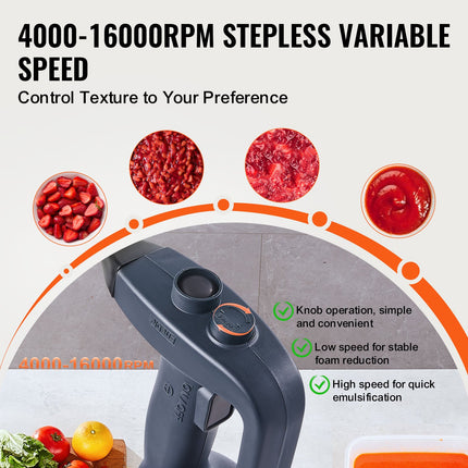 Commercial Variable-Speed Immersion Blender, Stainless Steel Blade ‚Äì 350W, 12in