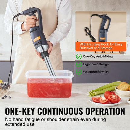 Commercial Variable-Speed Immersion Blender, Stainless Steel Blade ‚Äì 350W, 12in