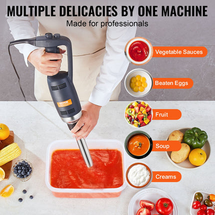 Commercial Variable-Speed Immersion Blender, Stainless Steel Blade ‚Äì 350W, 12in