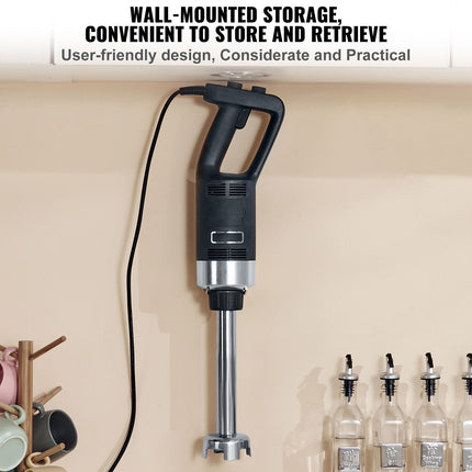 Commercial Variable-Speed Immersion Blender with 304 Stainless Steel Blade ‚Äì 750W, 12in