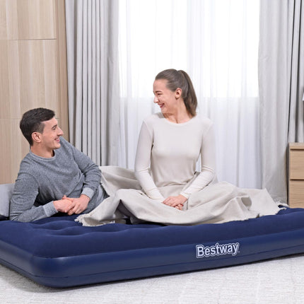 Bestway 1.91m x 1.37m x 22cm Air Mattress Full Inflatable Air Bed Indoor/Outdoor Heavy Duty Durable Camping