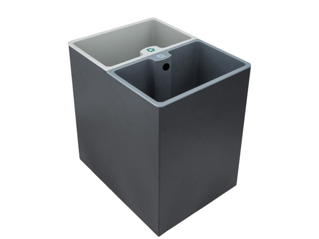 Recycle Compartment Bin 7L + 7L - Black
