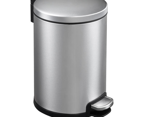Round Soft Closing Stainless Steel PEDAL Bin - 6L