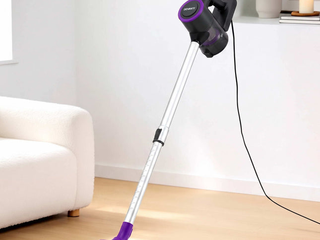Devanti 3-in-1 Corded Stick Vacuum Cleaner, 16000Pa Strong Suction, Purple