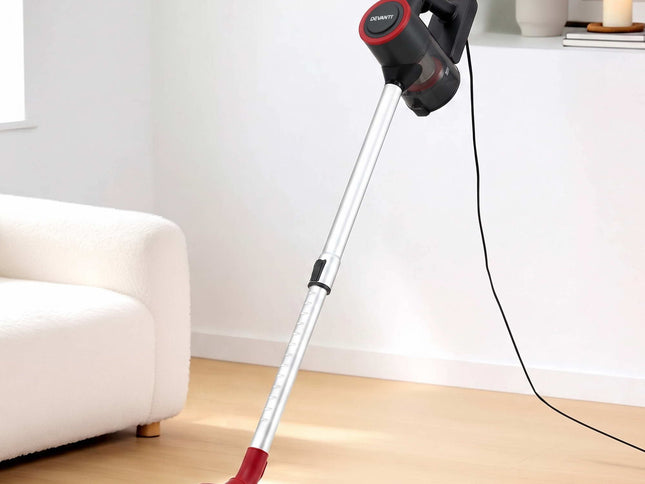 Devanti 3-in-1 Corded Stick Vacuum Cleaner, 16000Pa Strong Suction, Red