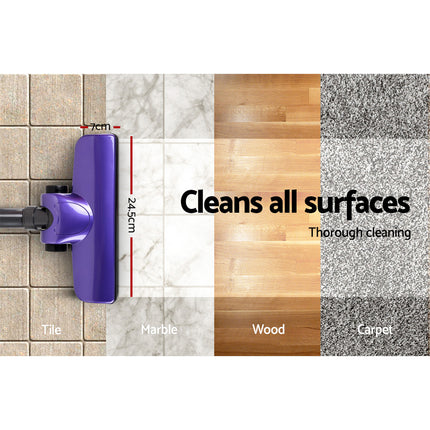 Devanti Stick Vacuum Cleaner Handheld Corded 450W Purple