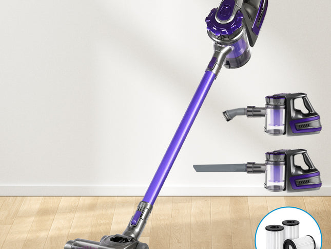 Devanti Stick Vacuum Cleaner Cordless HEPA Filter Purple