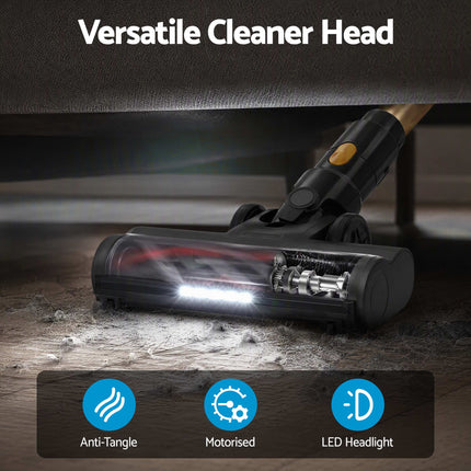 DEVANTI 30000Pa Cordless Stick Vacuum Cleaner 4-in-1 Handheld Vac, Gold