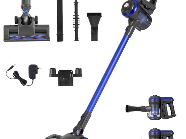 Devanti Stick Vacuum Cleaner Brushless Cordless 250W Blue
