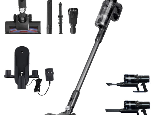 Devanti Stick Vacuum Cleaner Brushless Cordless 350W Grey