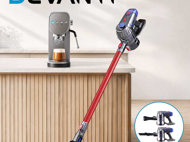 Devanti K7 Cordless Stick Vacuum Cleaner plus Coffee Maker Machine Espresso