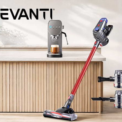 Devanti K7 Cordless Stick Vacuum Cleaner plus Coffee Maker Machine Espresso