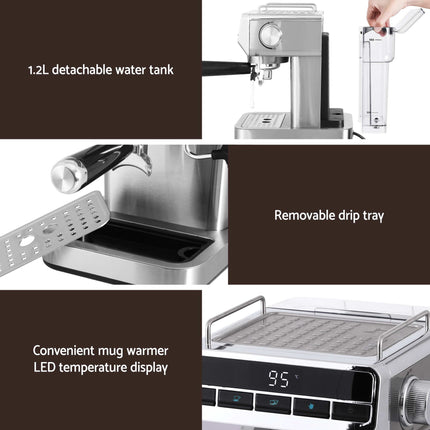 Devanti K7 Cordless Stick Vacuum Cleaner plus Coffee Maker Machine Espresso