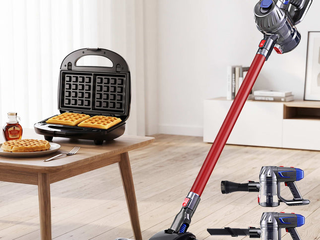 Devanti K7 Cordless Stick Vacuum Cleaner plus 3-in-1 Sandwich Maker