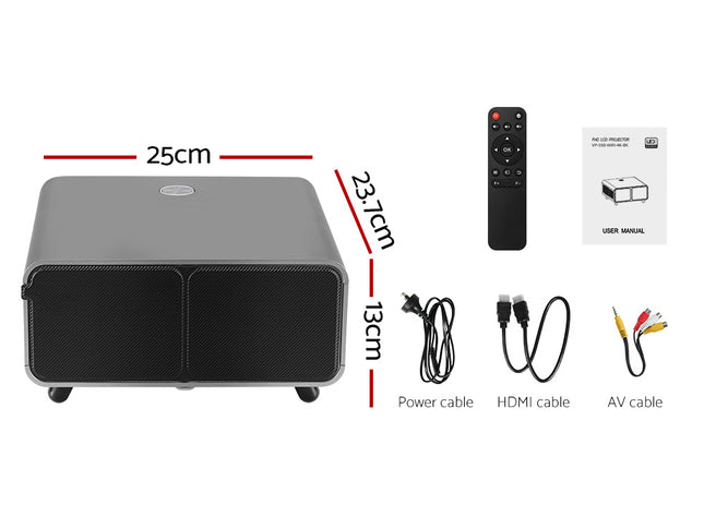 Devanti Portable Wifi Video Projector 4K 2.4G/5G Home Theater HDMI 1080P