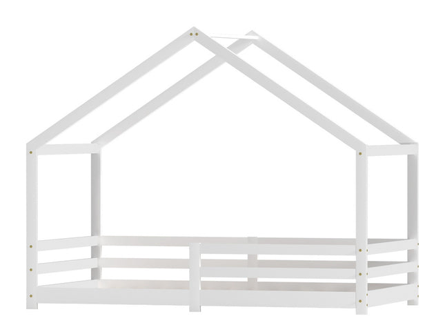 Artiss Bed Frame Wooden Kids Single House Frame White AMOS