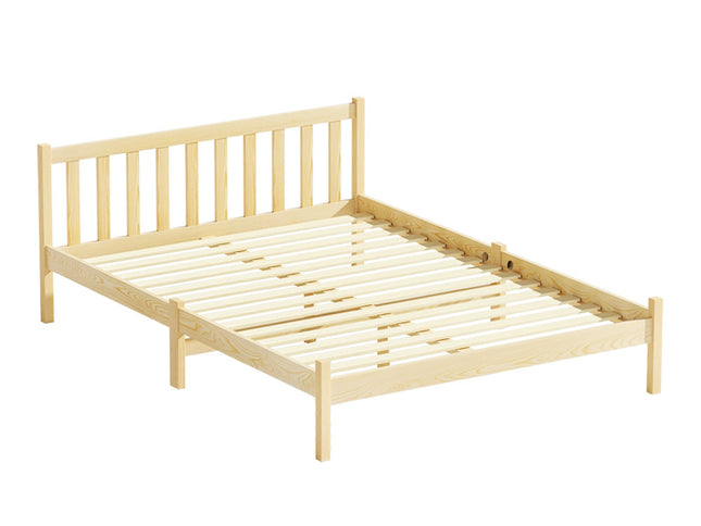 Artiss Bed Frame Double Size Wooden Oak SOFIE
