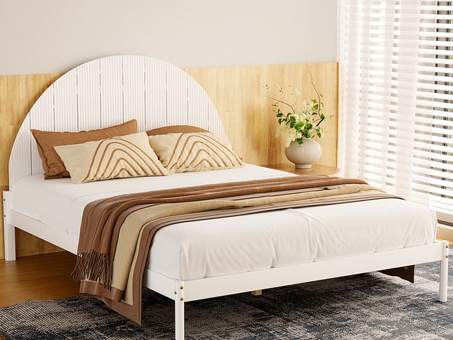 Artiss Bed Frame Queen Size Wooden White DALY