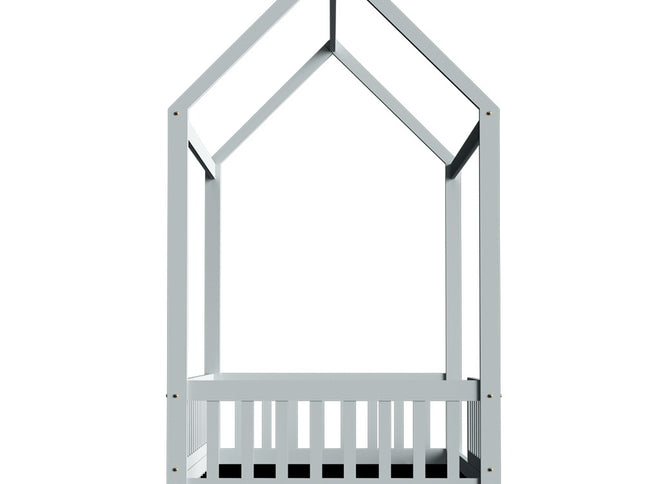 Artiss Bed Frame Wooden Kids House Frame Grey ROCK