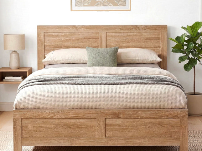Artiss Single Bed Frame Wooden Bed Base Walnut