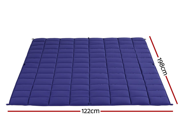 Giselle Bedding Weighted Blanket 6.8kg Kids Adults Heavy Gravity Relax Calm Blue