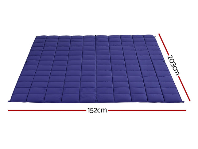 Giselle Bedding Weighted Blanket 9KG Kids Adults Heavy Gravity Relax Calm Blue