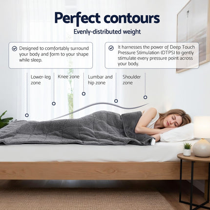 Giselle 6.8KG Weighted Blanket Adults Kid Anti Anxiety Gravity Blankets Sherpa Fleece