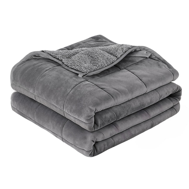 Giselle 11KG Weighted Blanket Adults Kid Anti Anxiety Gravity Blankets Sherpa Fleece