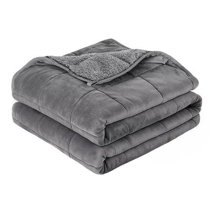 Giselle 9KG Weighted Blanket Adults Kid Anti Anxiety Gravity Blankets Sherpa Fleece