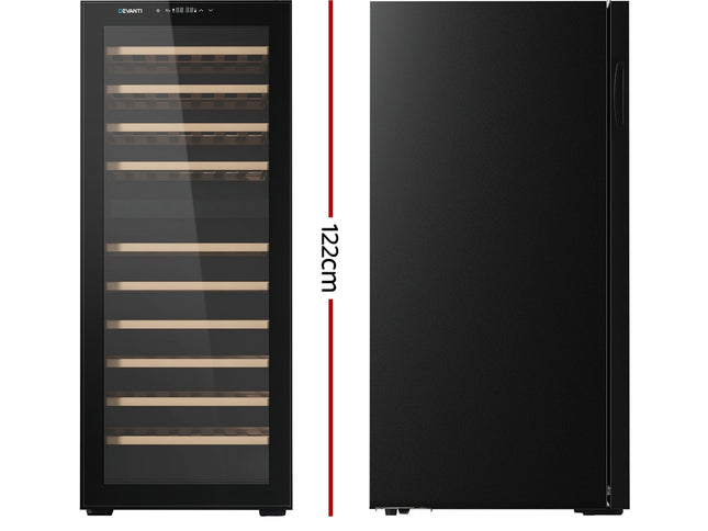 Devanti Wine Fridge Cooler Compressor Dual Zone 80 Bottles