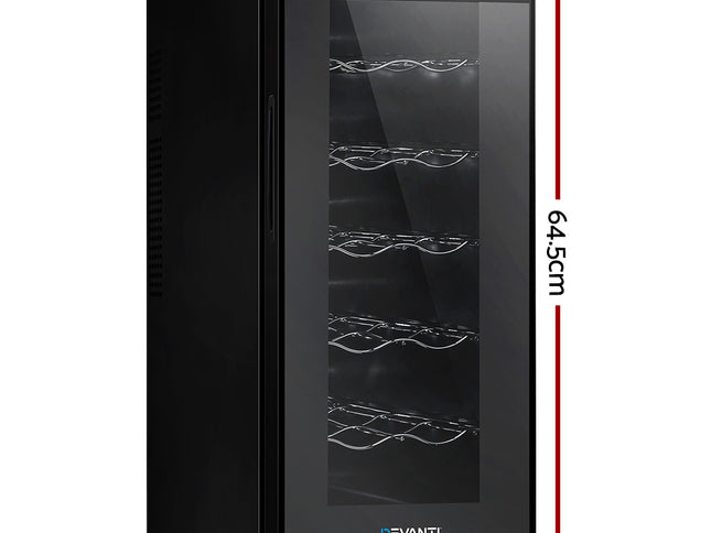 Devanti Wine Fridge Cooler 12 Bottles