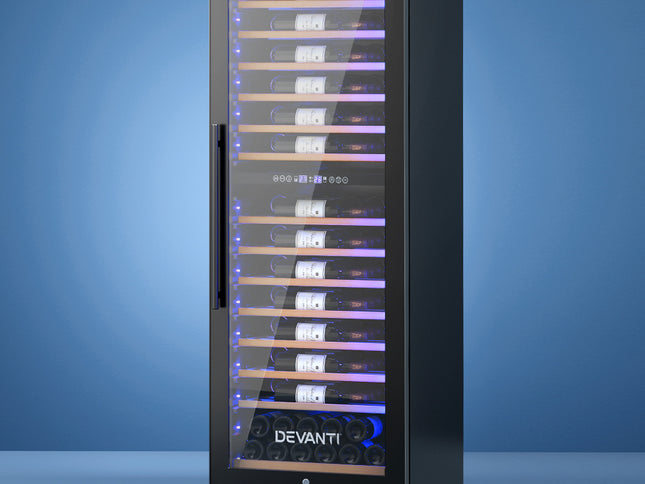 Devanti Wine Fridge Cooler Dual Zone 128 Bottles