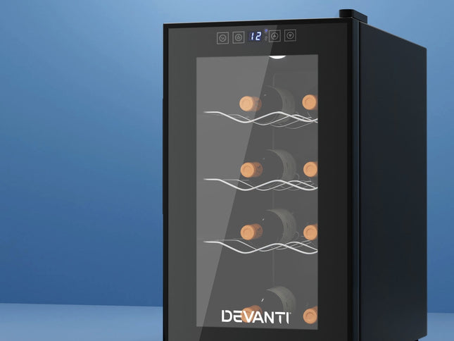 Devanti Wine Fridge Cooler 8 Bottles