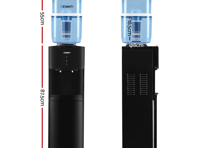 Devanti Water Cooler Dispenser Stand 22L Bottle Black